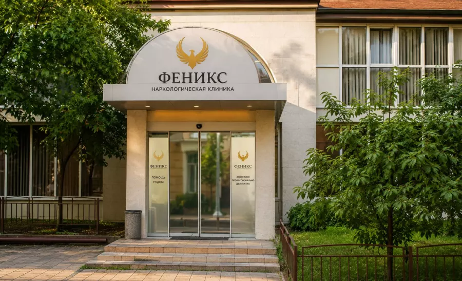Вход в наркологическую клинику «Феникс» в Красноуральске